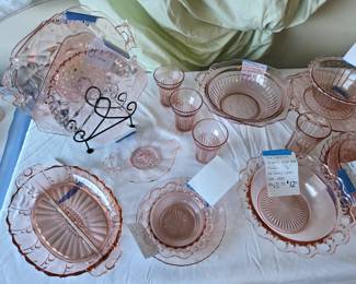More pink vintage glass.  I never realized how much pink she collected.