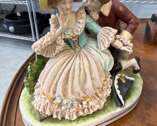 German Porcelain Figurine of Victorian Couple - Asking $99