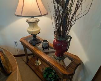 Contemporary sofa table and more decor 