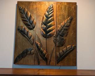 Large leaf wall art