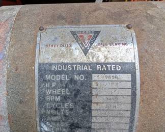 Vintage Chicago Power Tools Model 9650 industrial-rated bench grinder