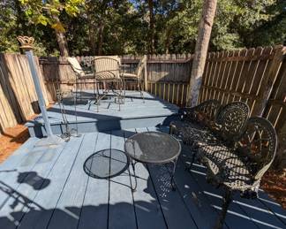 More wrought-iron furniture - 3 person bench