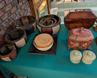 Wooden nesting boxes decorative