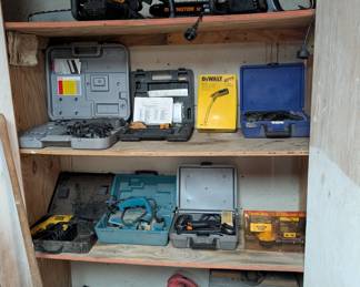 chainsaws and hedgers, power tools