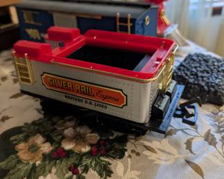Vintage New Bright "Talking Silver Rail Express" toy train set - UNTESTED
