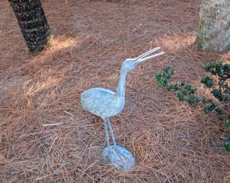 Heron yard art 