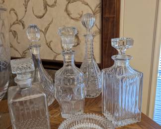 Beautiful vintage decanters