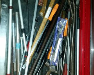 Pry bars, hammers
