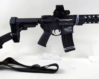 Anderson Manufacturing AM-15 .300 Blackout Pistol SN# 18140616, Red/Green Sight, Adjustable Brace