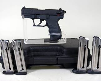 Carl Walther/ Walther Arms P22 .22 LR Pistol SN# WA524559, 5 Total Mags, Back Strap, Paperwork, In Hard Case