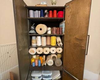 Yarn, wool, cotton on spools 