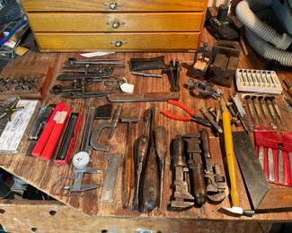 Vintage drafting, machinist hand tools 