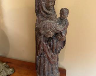 Carved Madonna and child