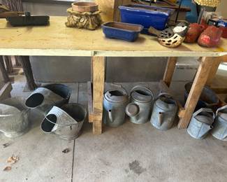 Galvanized watering cans