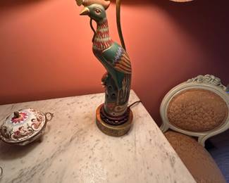 Beautiful Cloisonné pheasant lamp