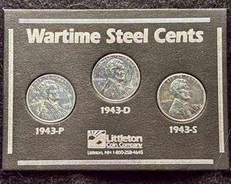 Littleton Coin Company 1943 Wartime Steel Cent Set