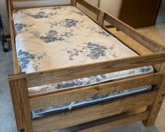 Twin Bed with Guardrails 