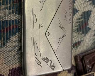 1947 Etched Japanese Cigarette Holder with etchings!   