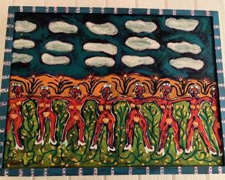 Artist Sarah Rakes painting