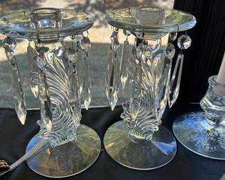FOSTORIA FLAME CANDLE HOLDERS