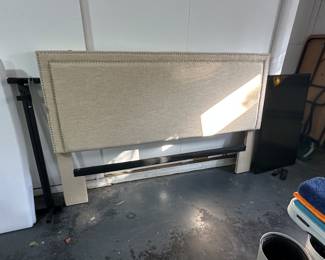 Linen quilted king headboard