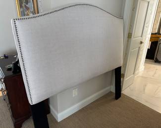 Queen quilted linen headboard