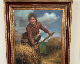 Jan Peng Wang, master oil painter.
$5,000
51” x 41” framed
This item will not go half-price.
Valued at $10,000
Saturday will go down to $4,000.