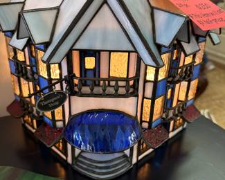 Bill Job handmade stained glass house