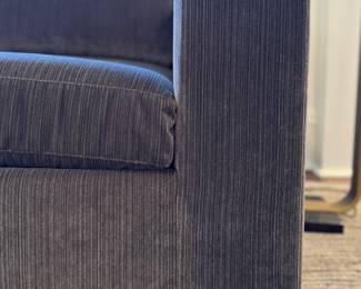 Ethan Allen Spencer Track-Arm Sofa Upholstered in Weir Velvet. Measures 82" W x 37" D. Photo 2 of 4.