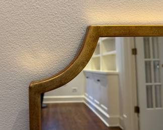 Arhaus Gilt Notched Edge Mirror. Measures 26.5" x 40". Photo 2 of 2.