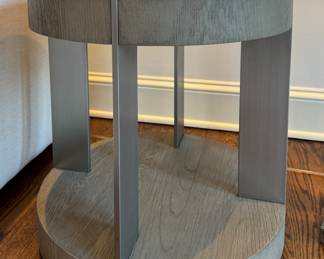 RH Verrazano Round Side Table. Measures 20" D x 21" H. Photo 1 of 2.