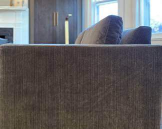 Ethan Allen Spencer Track-Arm Sofa Upholstered in Weir Velvet. Measures 82" W x 37" D. Photo 4 of 4.