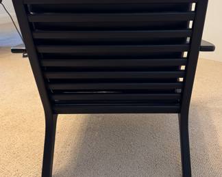 CB2 Parlay Black Leather Lounge Chair. Measures 30" x 34". Photo 3 of 3.