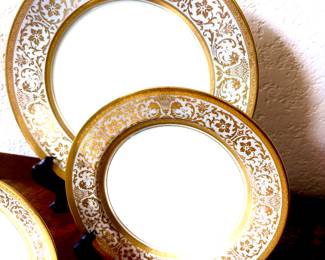 Opulant gold trim Picard china for 12