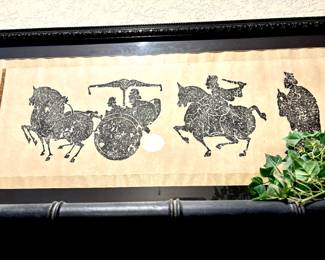 Framed vintage batiks