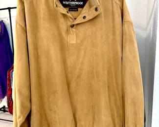 Suede all weather pull over