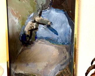 Large modern signed oils