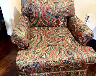 Iconic paisley club chair