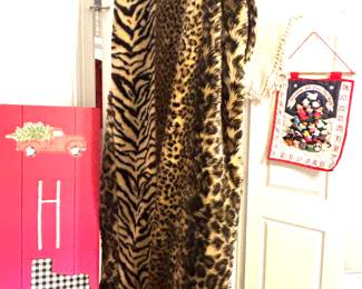 Animal print throw