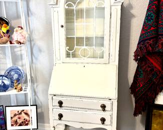 Shabby Chic vintage white secretary