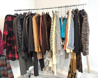 Huge selection of clothes in assorted sizes