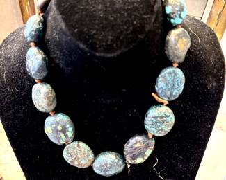 Vintage Chinese Hubei turquoise necklace