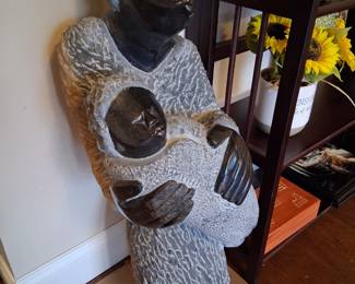 "Loving Arms" Springstone sculpture by Shona artist Brighton Mutonwiza.
32" tall