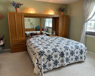 King headboard with storage