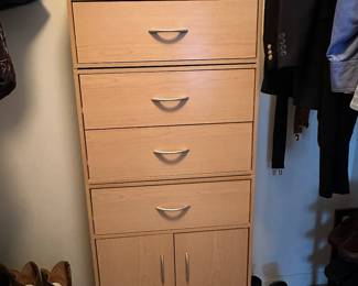 (2) storage drawer units and (1) cabinet