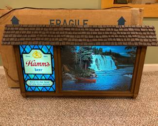 Hamm's beer scene-o-rama lighted sign......