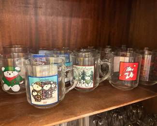 Marshall Fields Santa bear mugs