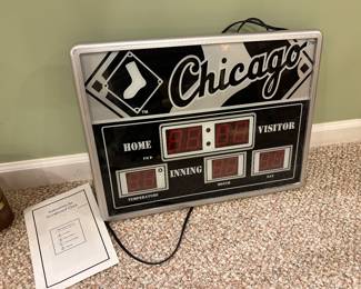 Chicago White Sox clock/calendar/thermometer