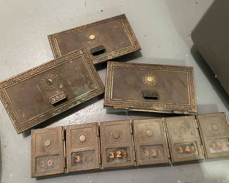 Vintage brass mailbox doors......