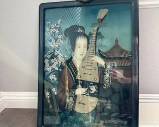 Chinese reverse glass painting